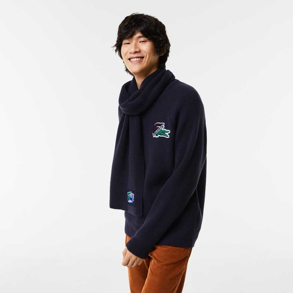 Lacoste Crocodile Marineblå Blå | 9268-ATCUP