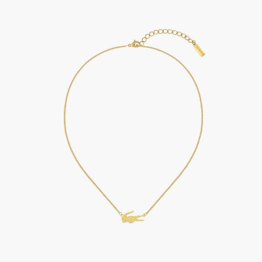 Lacoste Crocodile Necklace Gull | 2948-NDUGA