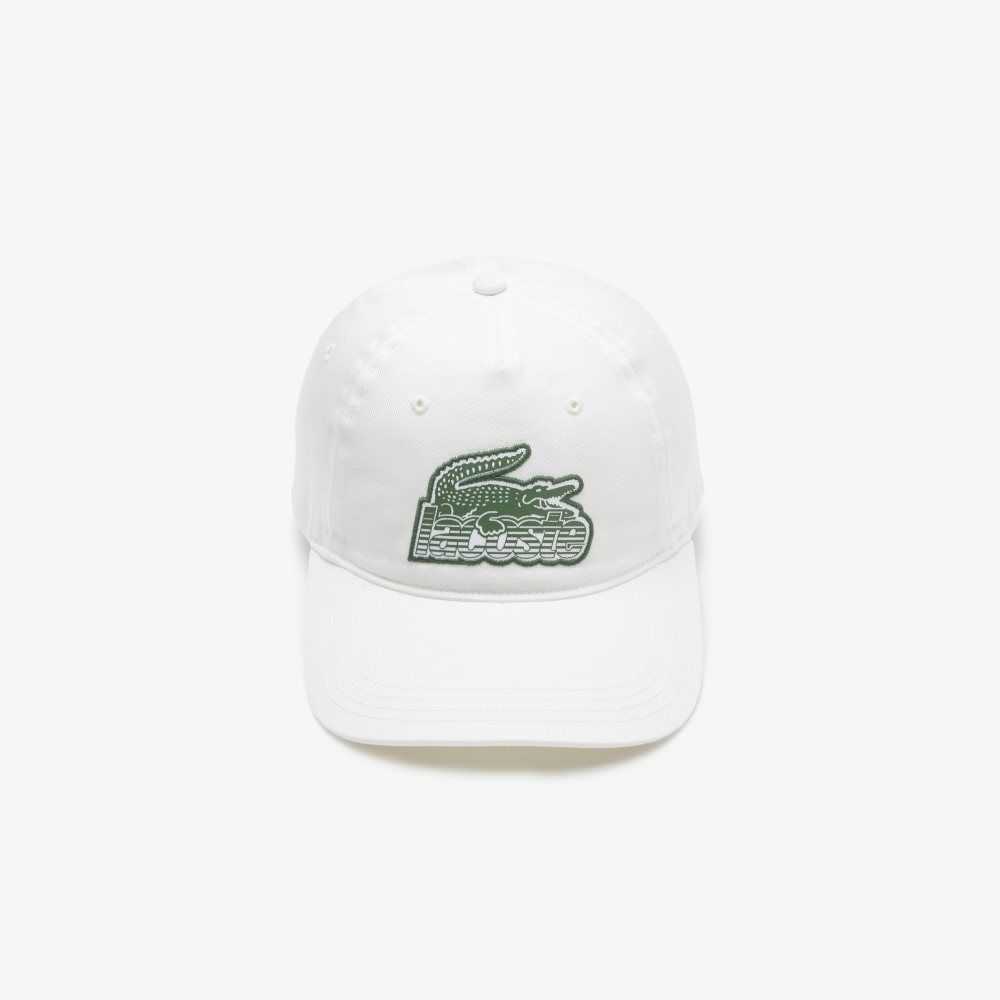 Lacoste Crocodile Patch Branded Hvite | 2175-IVTAX