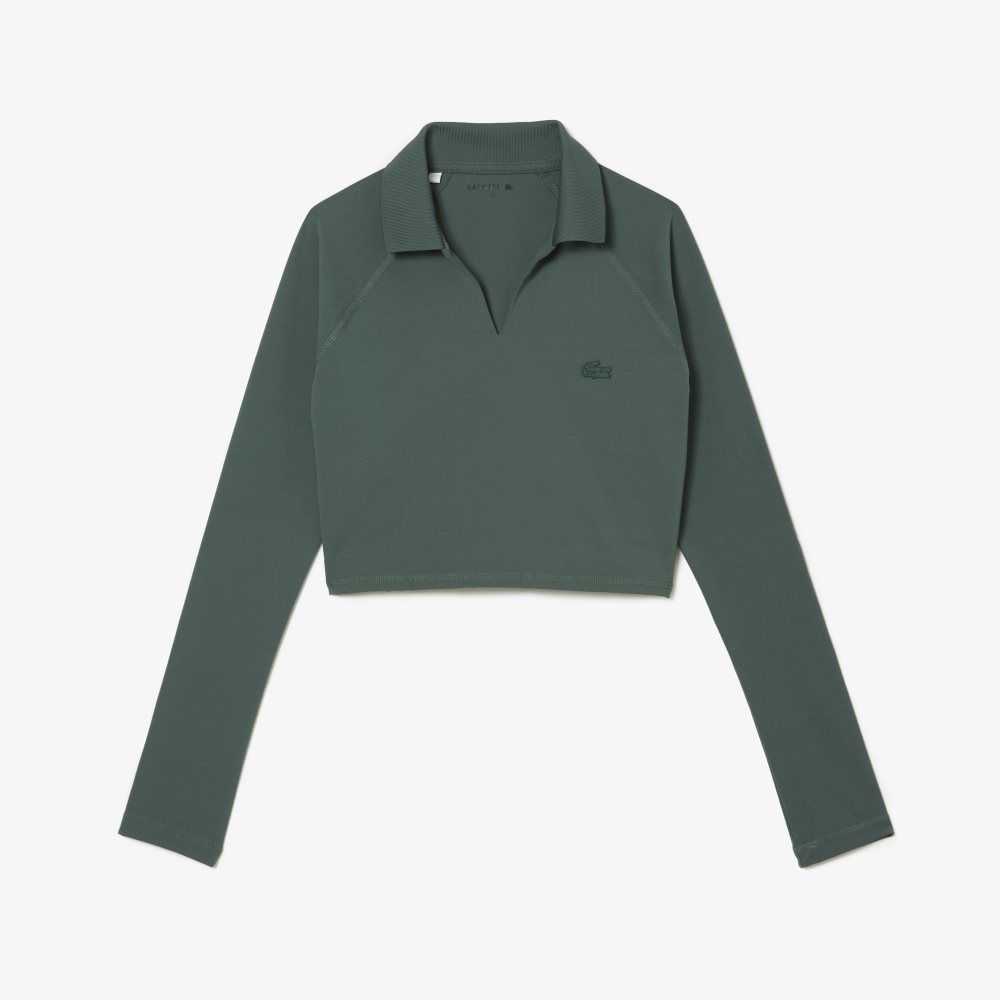 Lacoste Cropped Long Sleeve Grønn | 1359-NMXFY