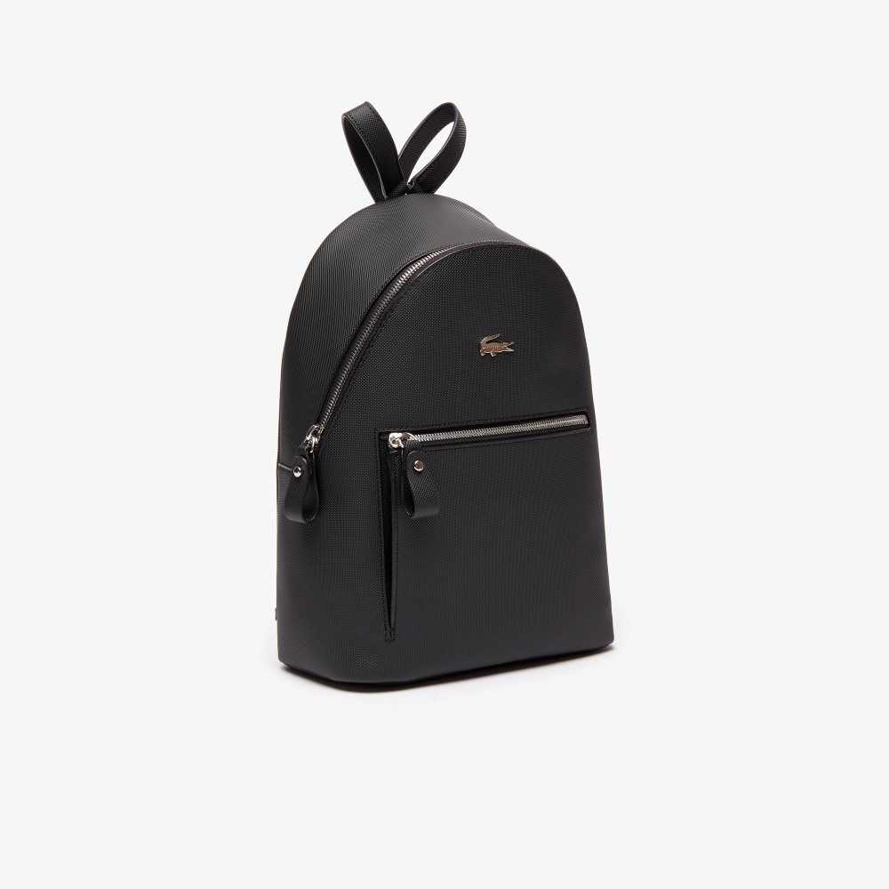 Lacoste Daily Classic Coated Pique Canvas Backpack Svarte | 0871-STAVK