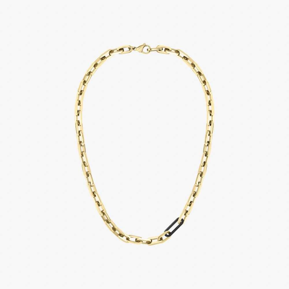 Lacoste Ensemble Necklace Gul Gull Svarte | 6529-GKOEH