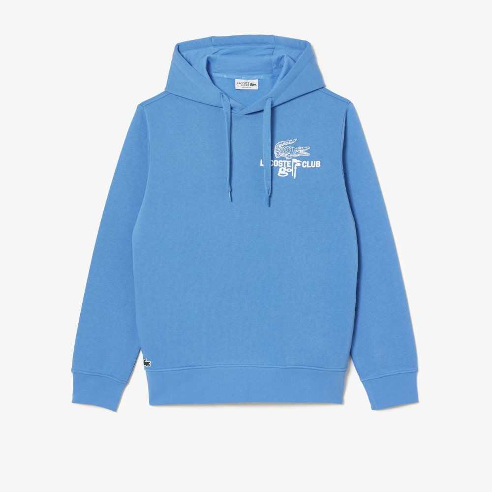 Lacoste Golf Relaxed Fit Hoodie Blå | 6231-NQYUK