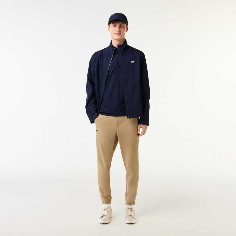 Lacoste Golf Zip-Up Vanntette Windbreaker Marineblå Blå | 7296-JKCAW