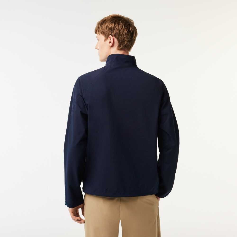 Lacoste Golf Zip-Up Vanntette Windbreaker Marineblå Blå | 7296-JKCAW