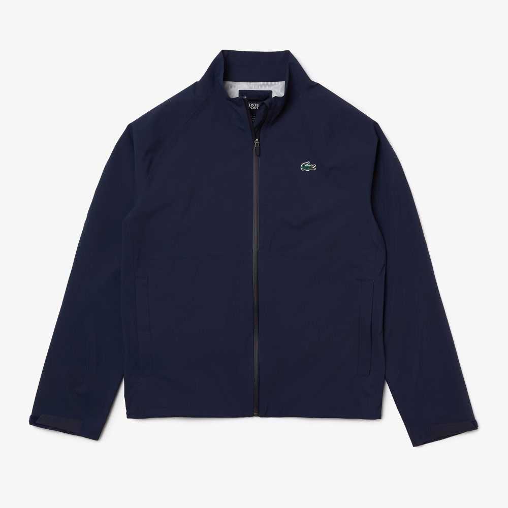 Lacoste Golf Zip-Up Vanntette Windbreaker Marineblå Blå | 7296-JKCAW