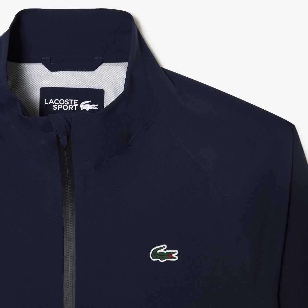 Lacoste Golf Zip-Up Vanntette Windbreaker Marineblå Blå | 7296-JKCAW