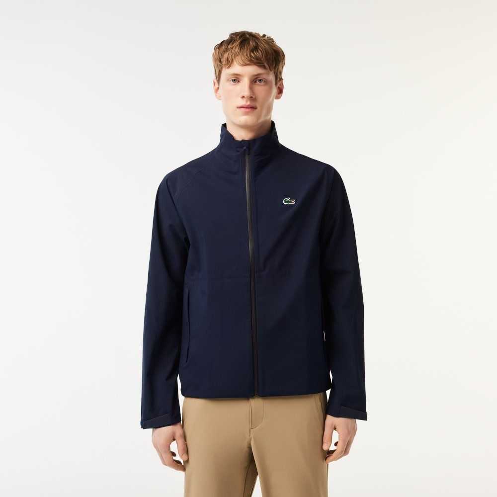 Lacoste Golf Zip-Up Vanntette Windbreaker Marineblå Blå | 7296-JKCAW