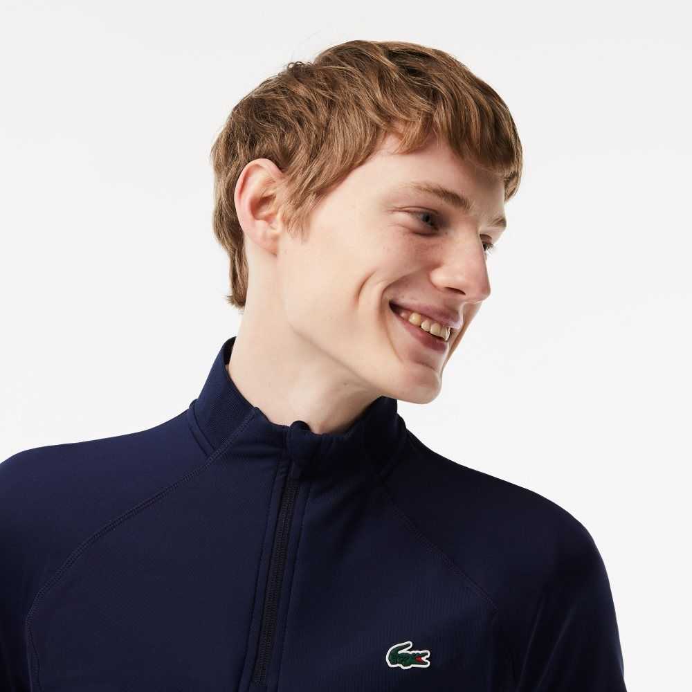 Lacoste Half Zip Golf Marineblå Blå | 2541-NDJKC