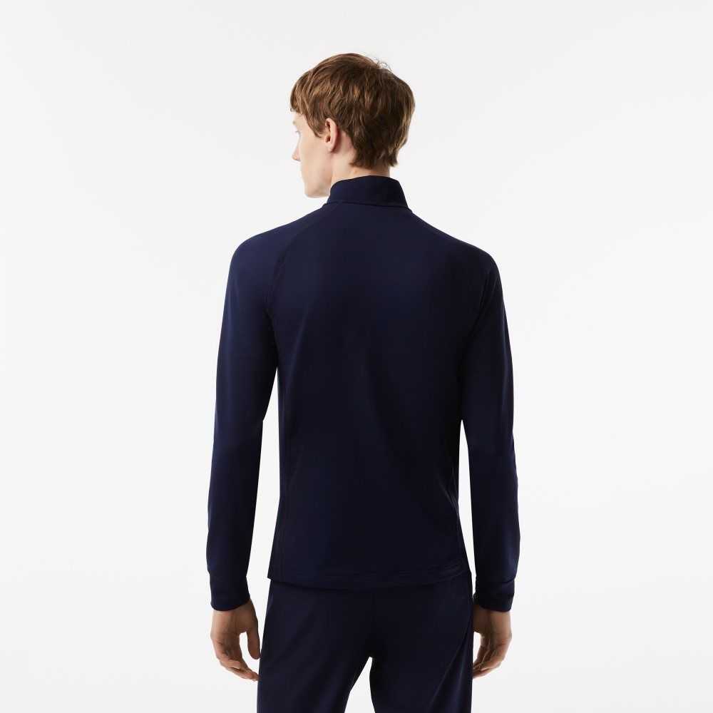 Lacoste Half Zip Golf Marineblå Blå | 2541-NDJKC