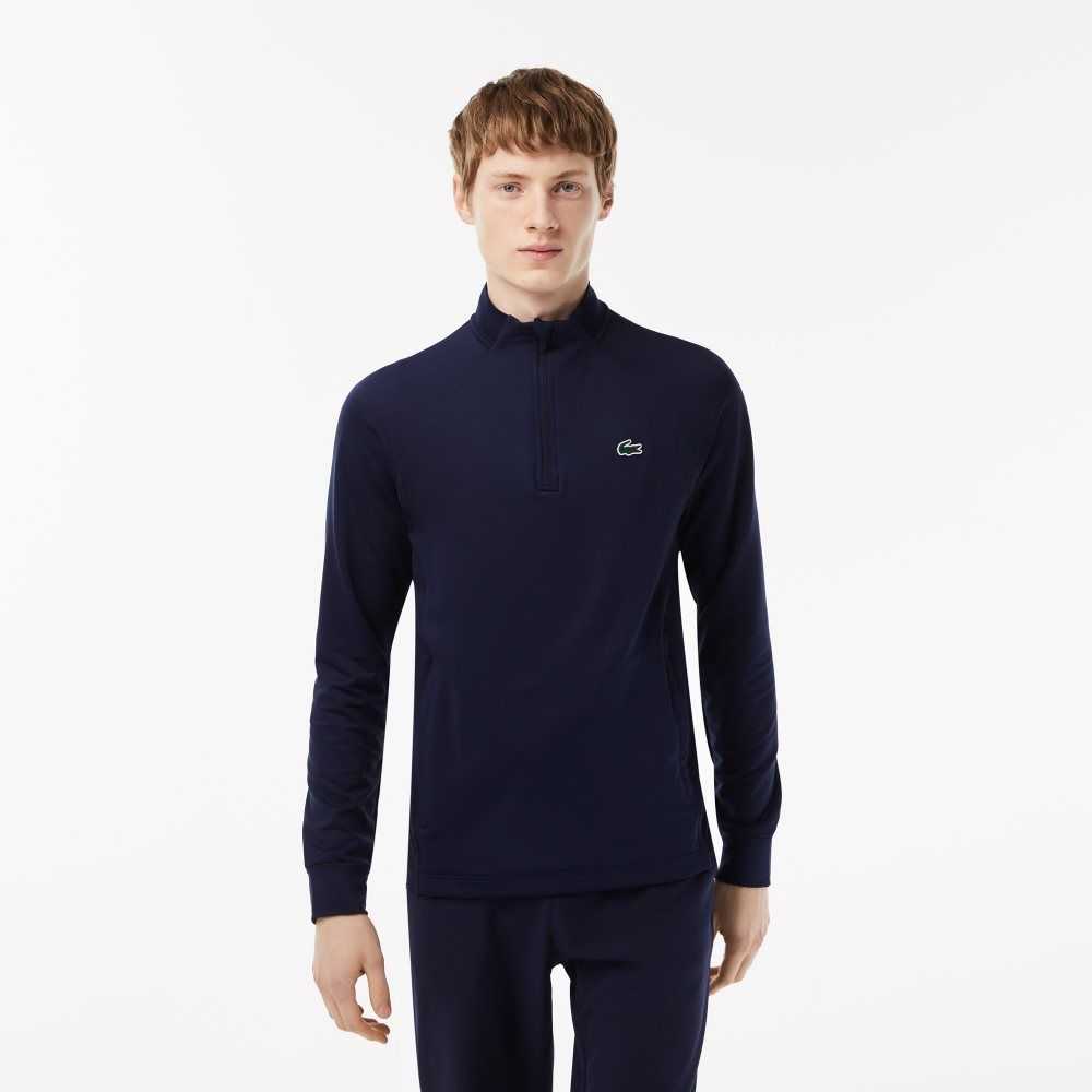 Lacoste Half Zip Golf Marineblå Blå | 2541-NDJKC