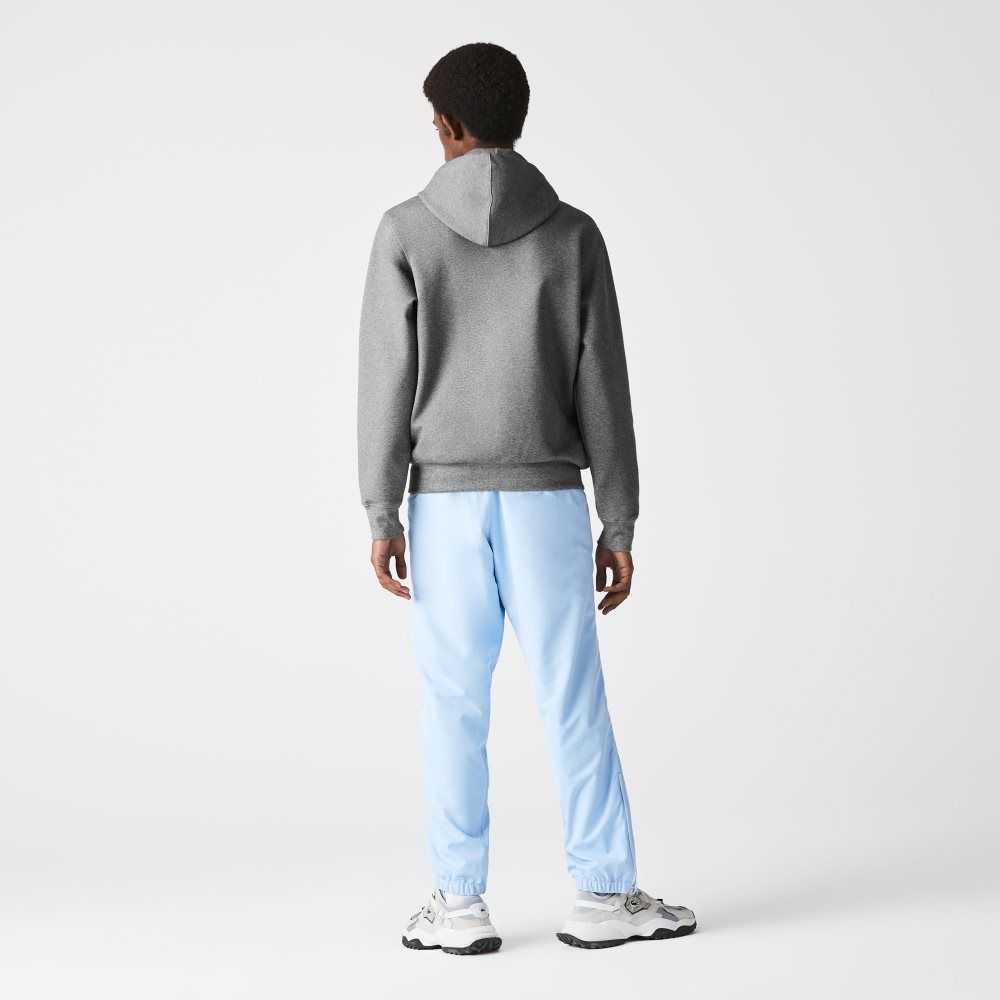 Lacoste Hette Bomull Blend Lettered Zip Grå | 9318-YTFXE