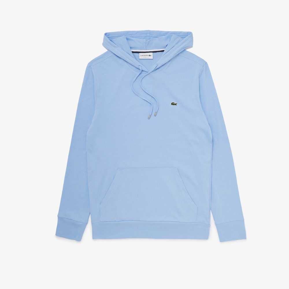 Lacoste Hette Bomull Jersey Sweatshirt Blå | 9537-LMXSE