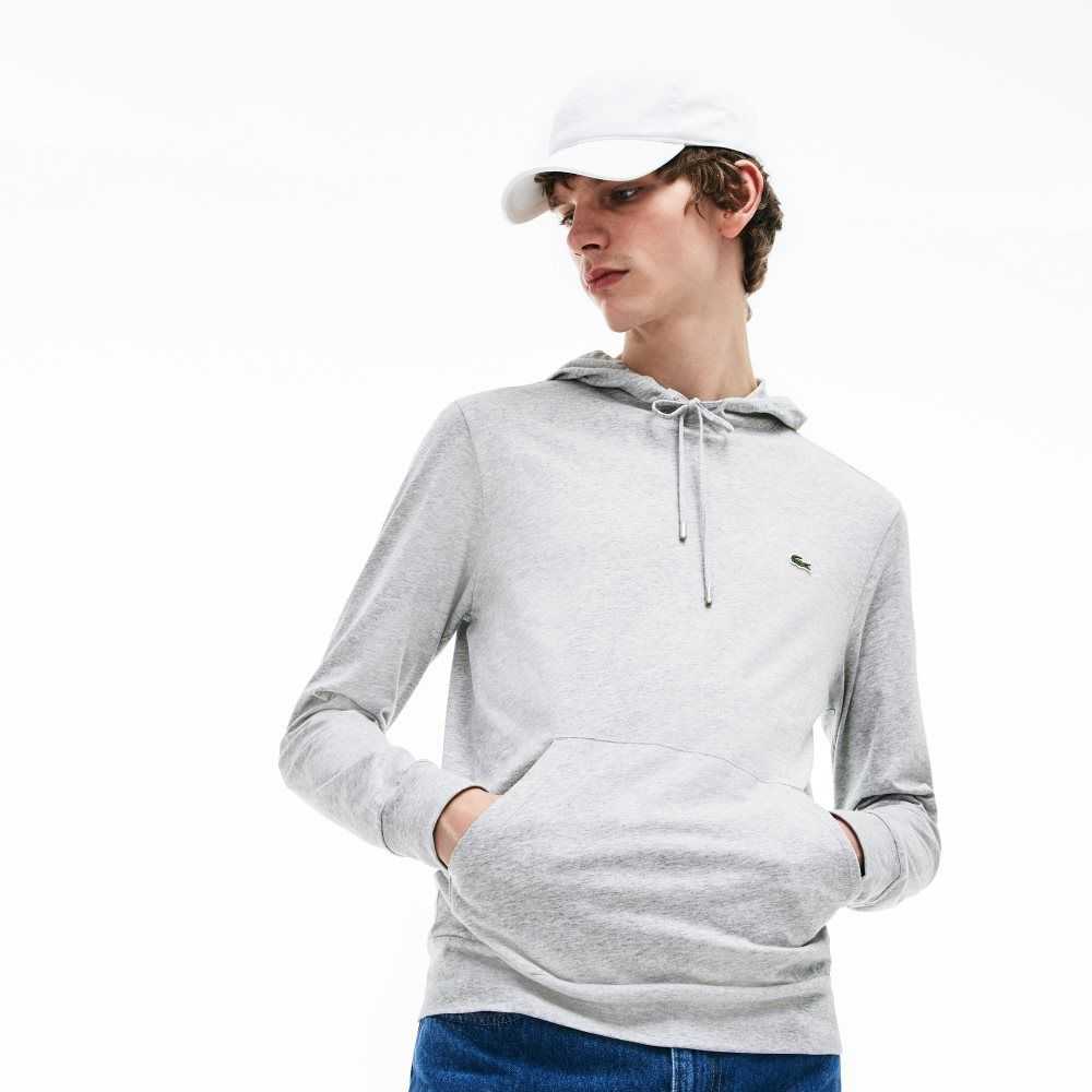 Lacoste Hette Bomull Jersey Sweatshirt Grå | 1234-BPFAY