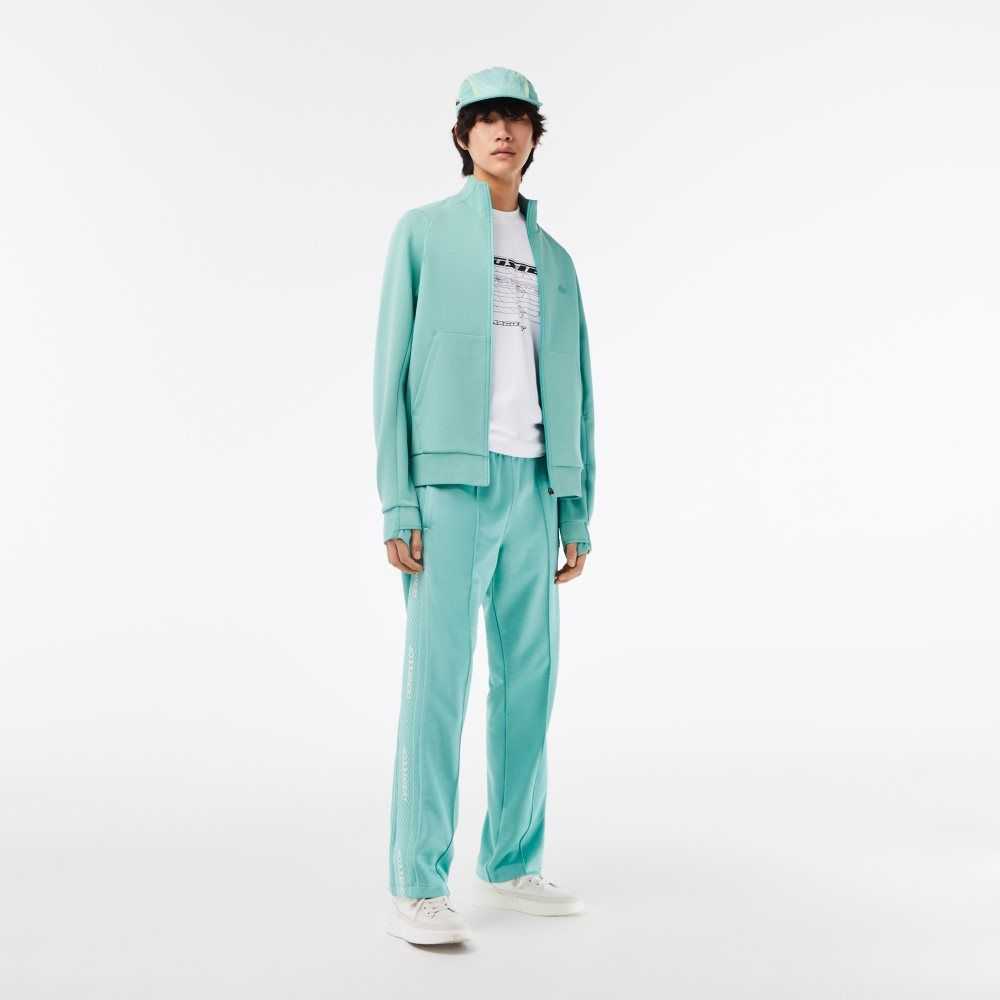 Lacoste High-Neck Bomull Blend Zip Mint | 3140-SORNE