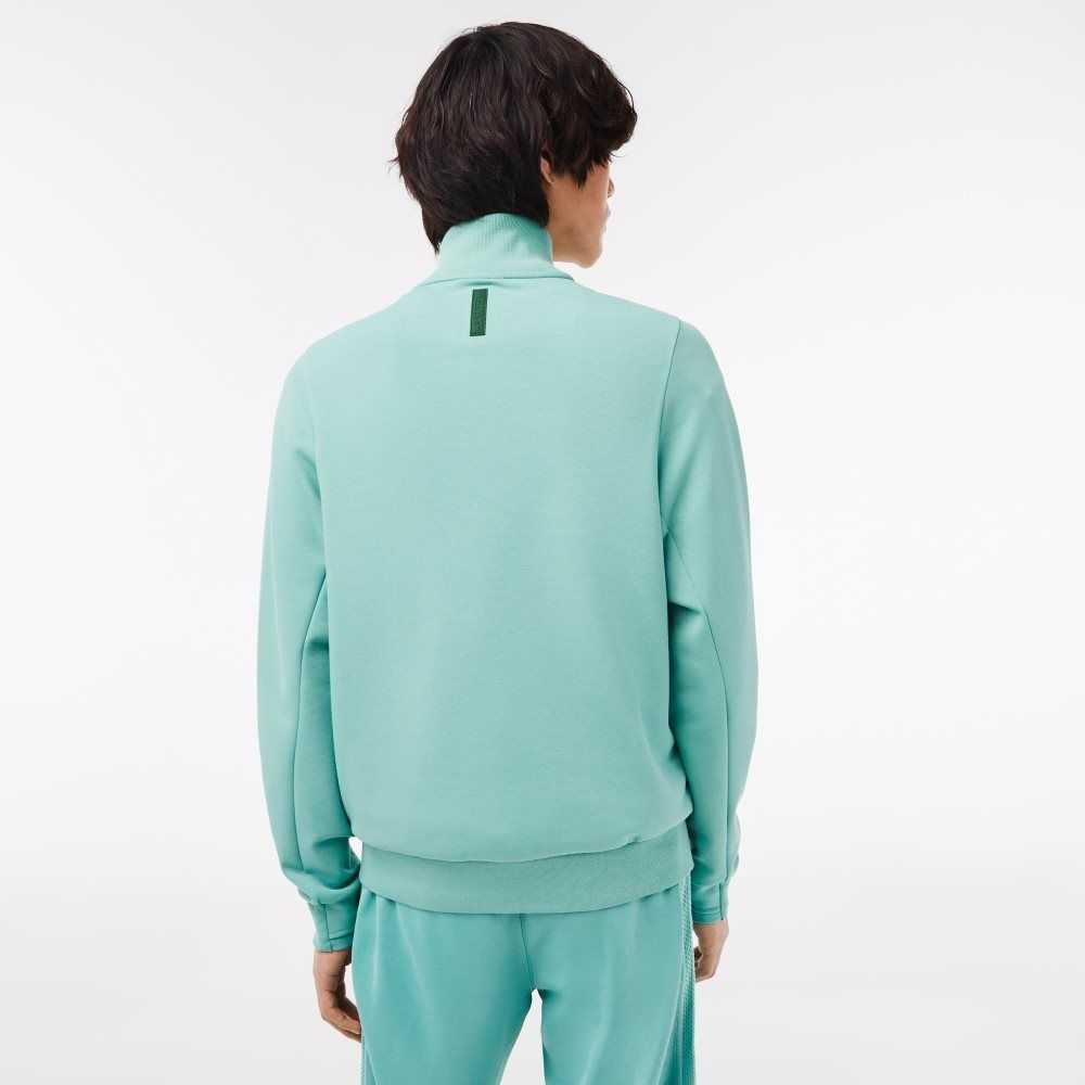 Lacoste High-Neck Bomull Blend Zip Mint | 3140-SORNE