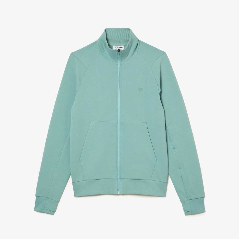 Lacoste High-Neck Bomull Blend Zip Mint | 3140-SORNE