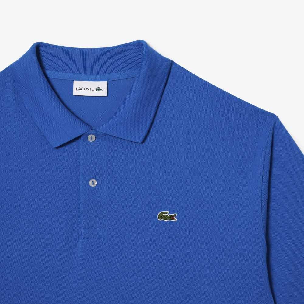 Lacoste Høye Fit Bomull Petit Pique Blå | 6471-KOCTE