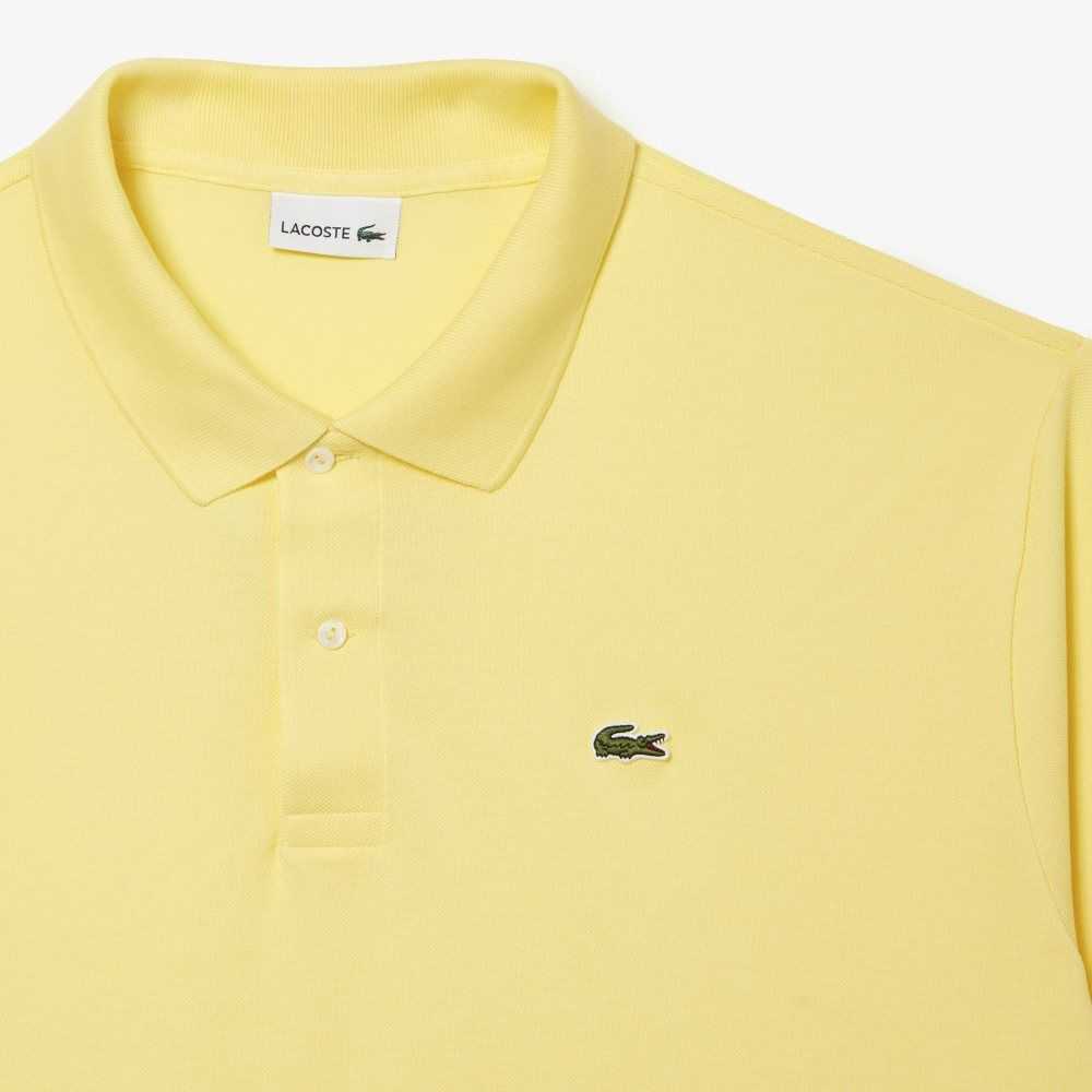 Lacoste Høye Fit Bomull Petit Pique Gul | 0784-RSQFE