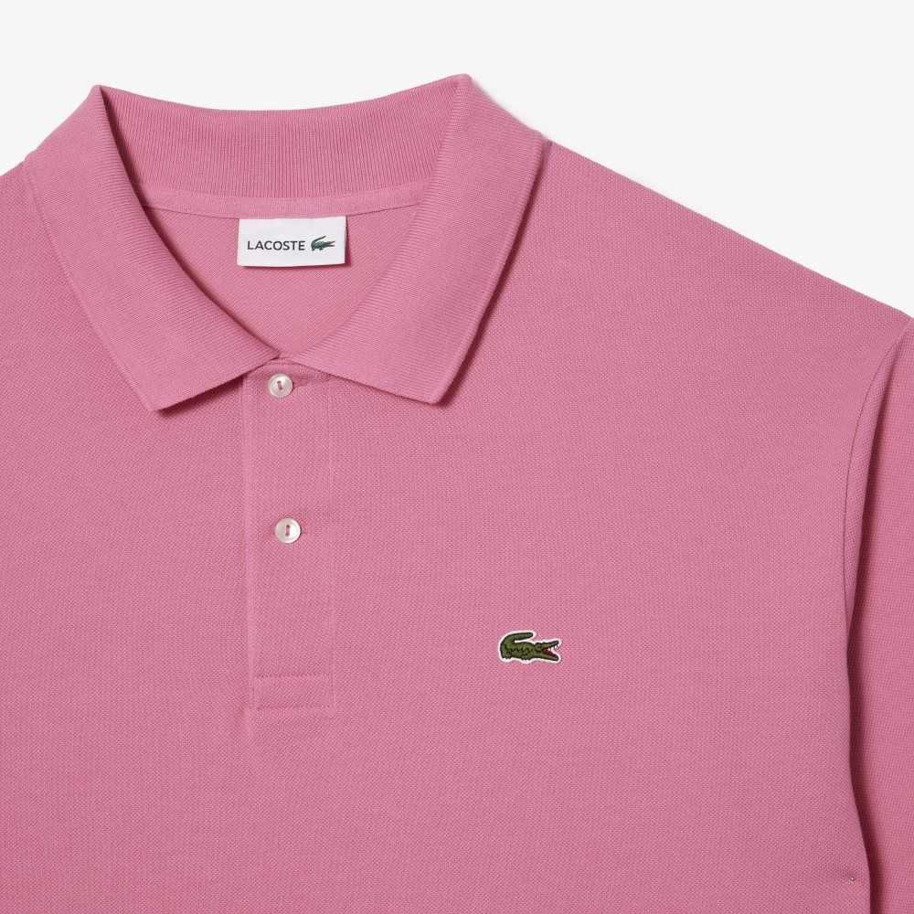 Lacoste Høye Fit Bomull Petit Pique Rosa | 7358-DHOGZ