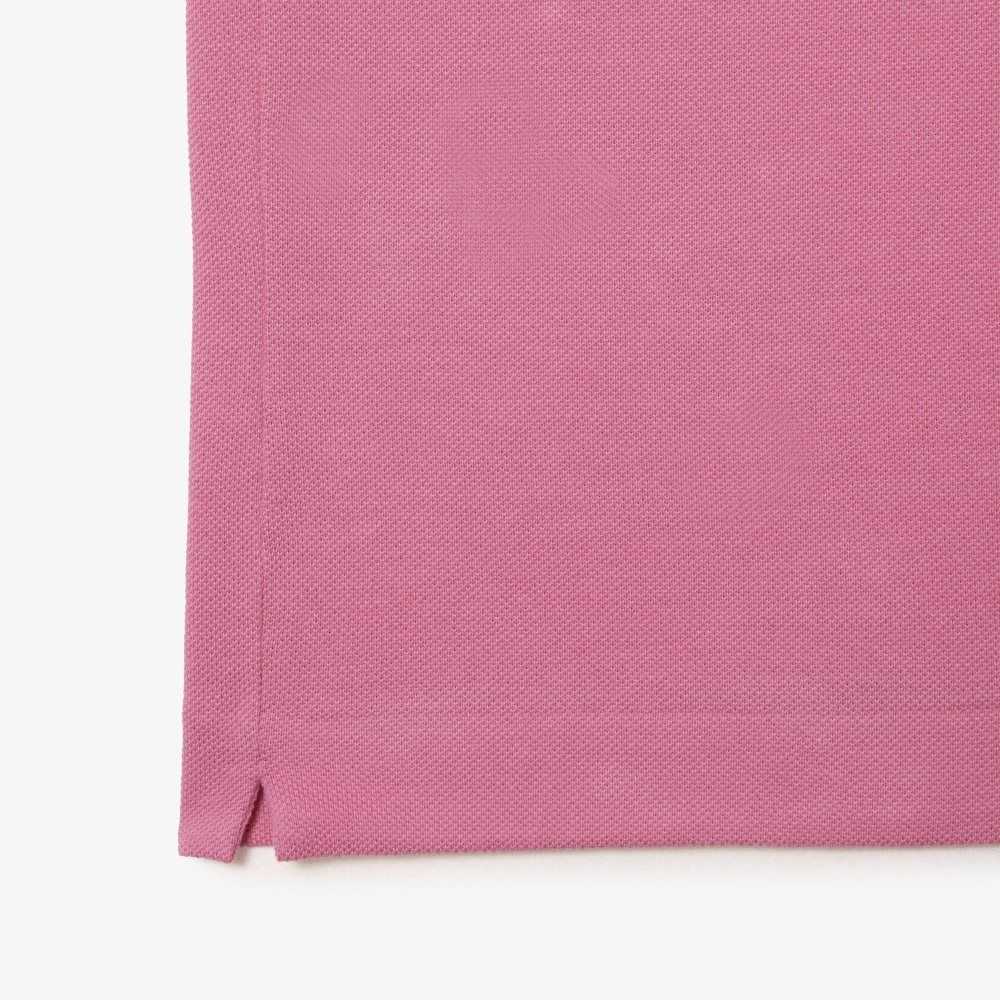 Lacoste Høye Fit Bomull Petit Pique Rosa | 7358-DHOGZ