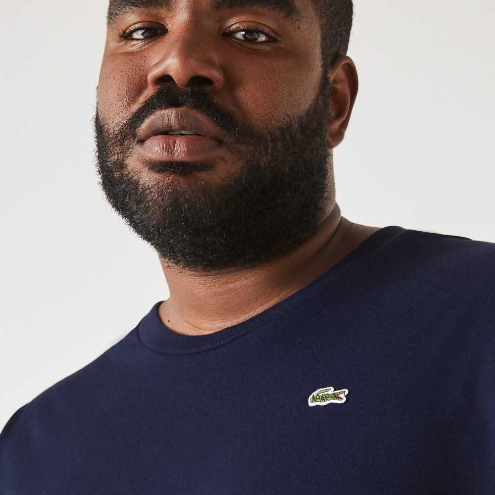 Lacoste Høye Fit Pima Bomull Jersey Marineblå Blå | 0367-FYIUX