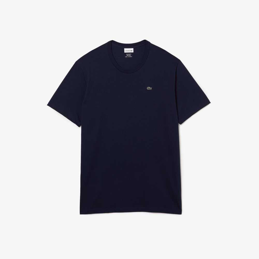 Lacoste Høye Fit Pima Bomull Jersey Marineblå Blå | 0367-FYIUX