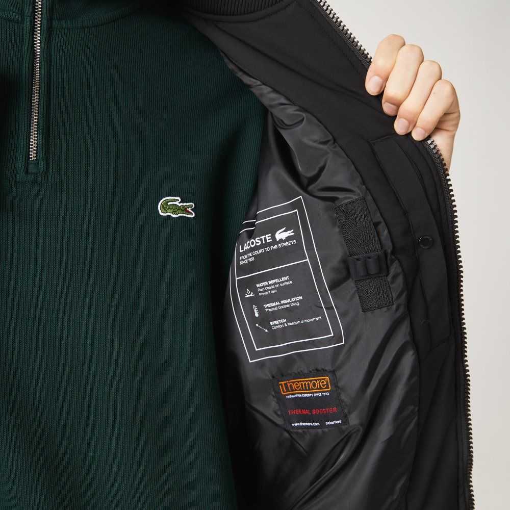 Lacoste Insulated Polstret Bomber Svarte | 3276-TREPF