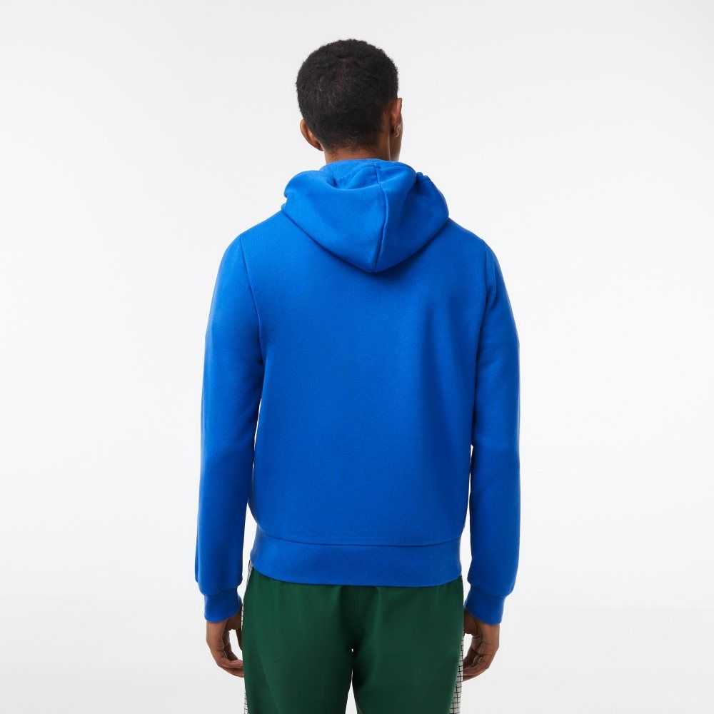 Lacoste Kangaroo Pocket Fleece Zipped Blå | 0578-CMLVS