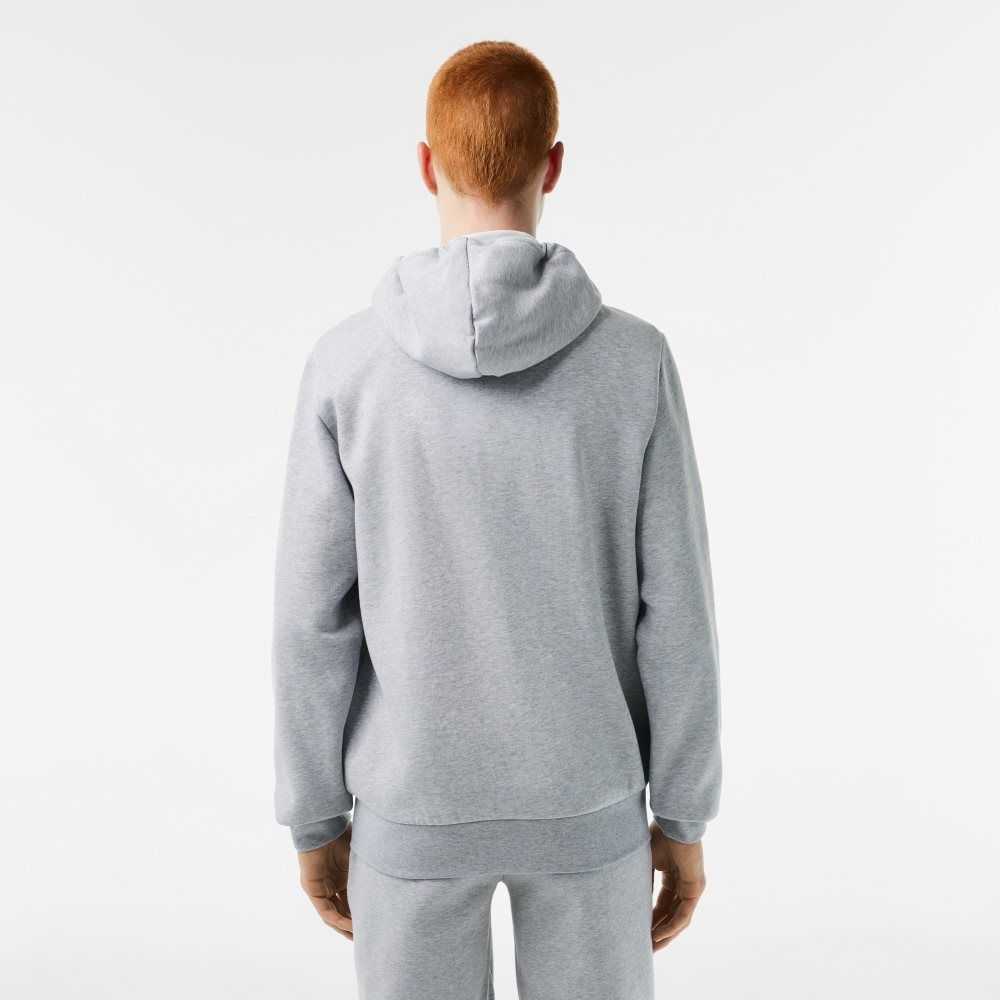 Lacoste Kangaroo Pocket Fleece Zipped Grå | 1072-TFOGV