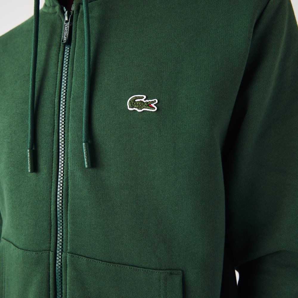 Lacoste Kangaroo Pocket Fleece Zipped Grønn | 4395-OCUSE