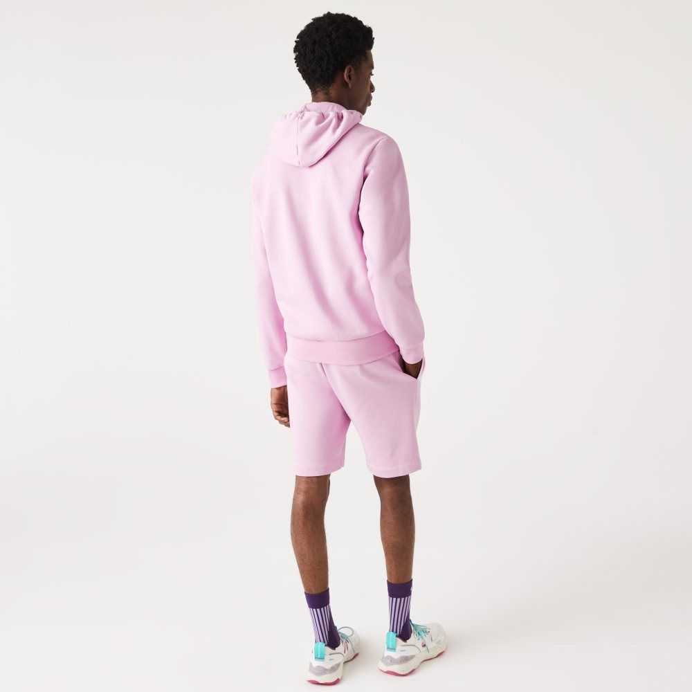 Lacoste Kangaroo Pocket Fleece Zipped Rosa | 6458-YEUWM