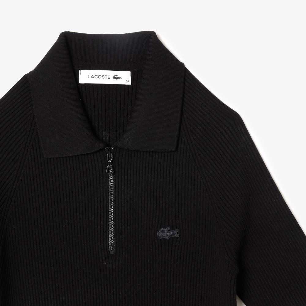 Lacoste Knit Polo Svarte | 7830-IJOAC