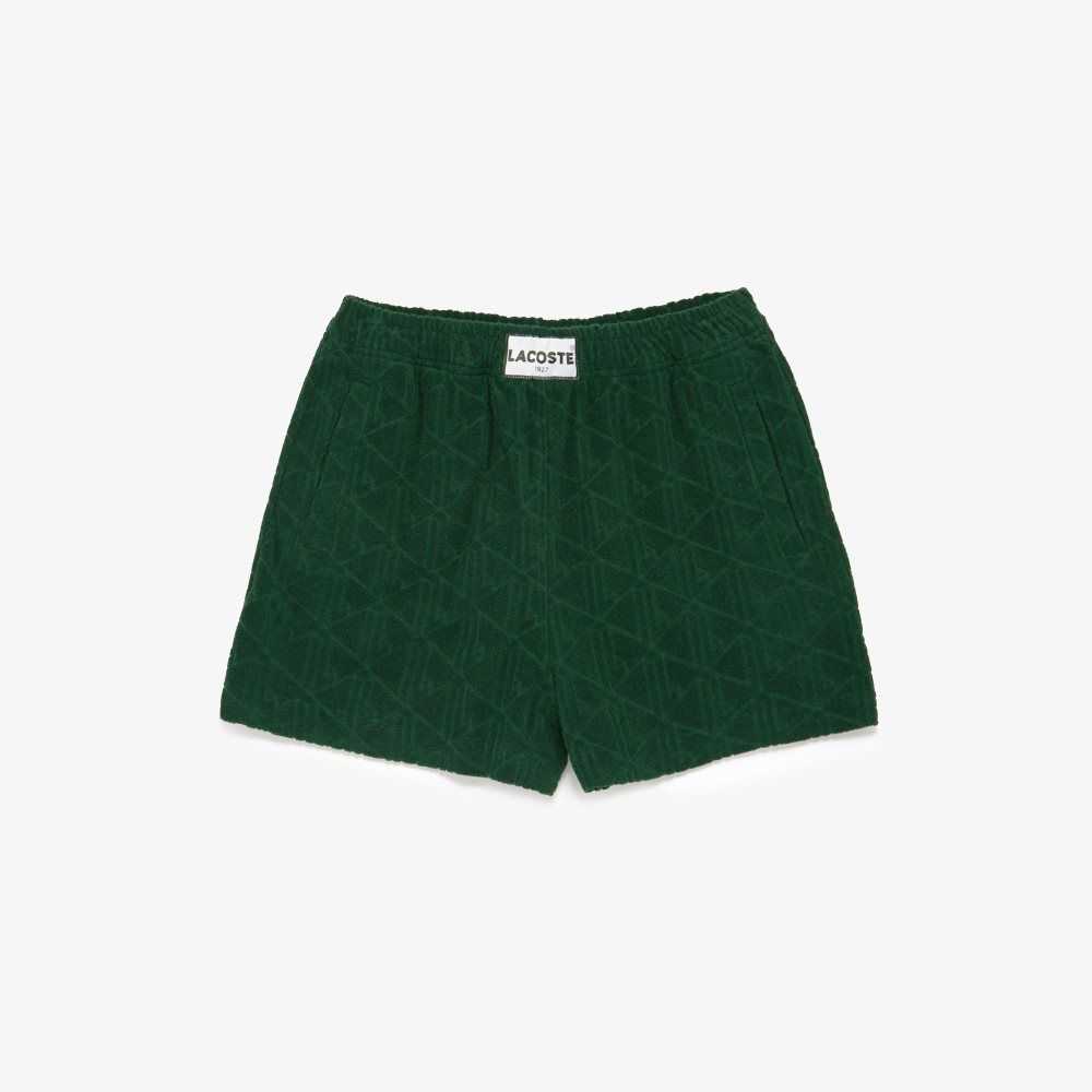 Lacoste LIVE Monogram Patterned Bomull Jacquard Grønn | 7158-JPNKT