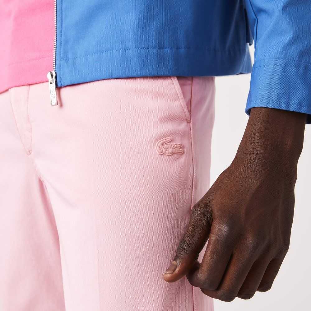 Lacoste LIVE Organic Bomull Rett Chinos Rosa | 0523-JHGNL