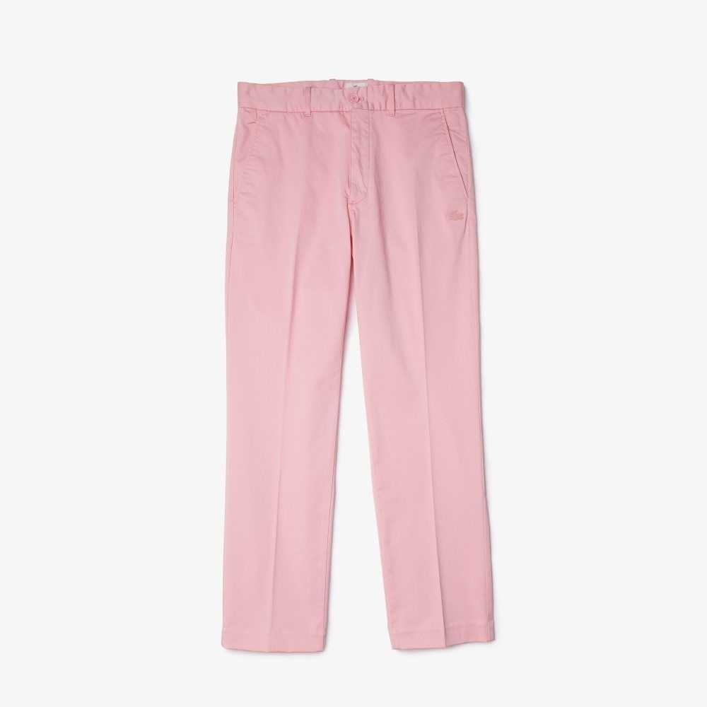 Lacoste LIVE Organic Bomull Rett Chinos Rosa | 0523-JHGNL