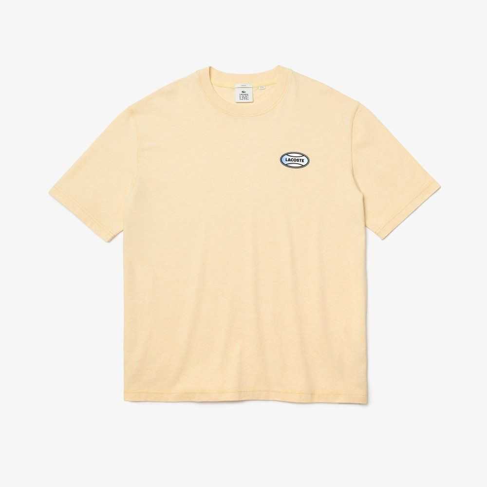 Lacoste LIVE Summer Pack Loose Fit Flecked Bomull Gul | 5820-ZFMLB