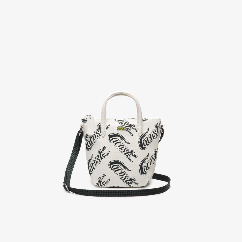 Lacoste L.12.12 Logo Print Tote - Small Multicolor | 1086-MEIGT