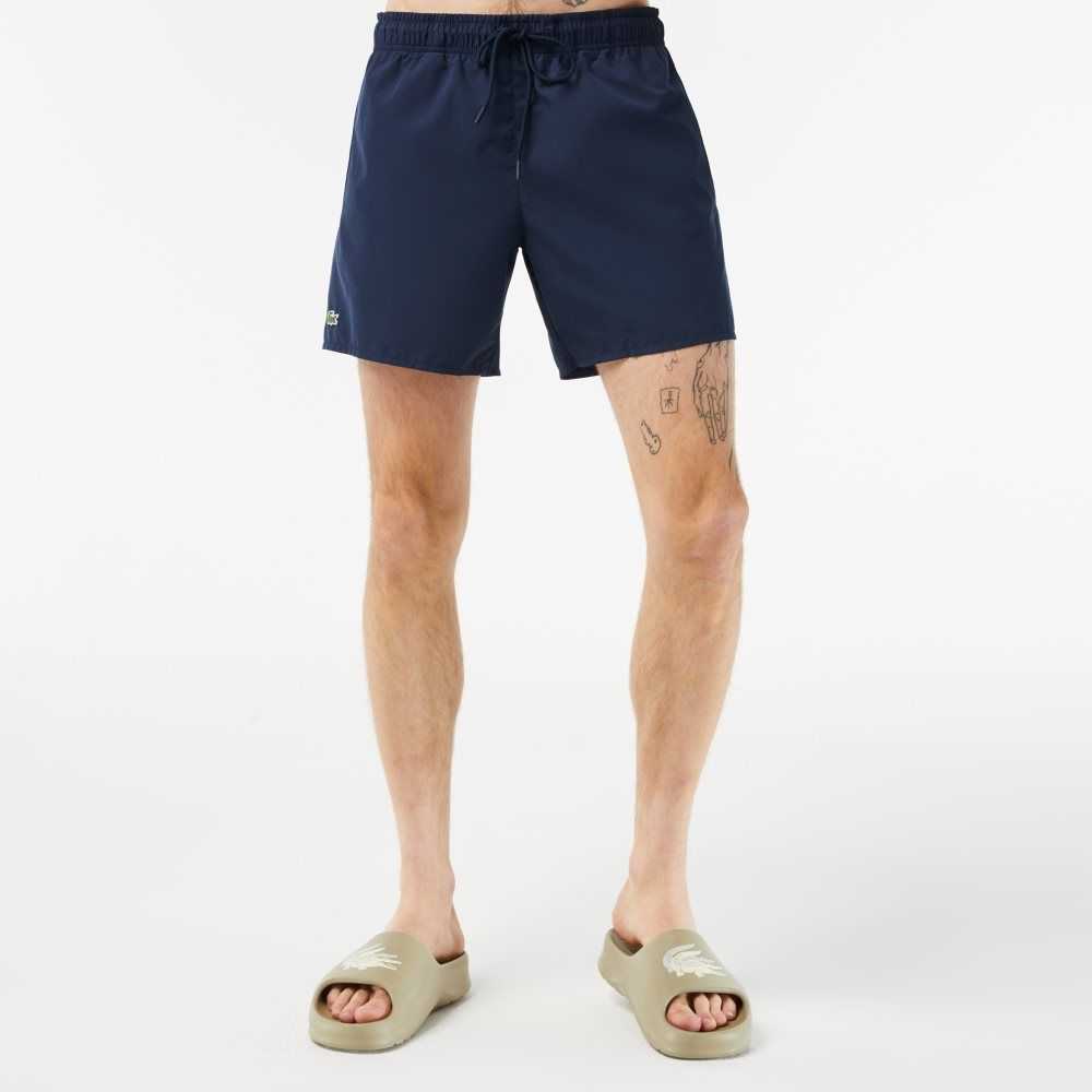 Lacoste Light Quick-Dry Swim Marineblå Blå Grønn | 4630-NQMFC