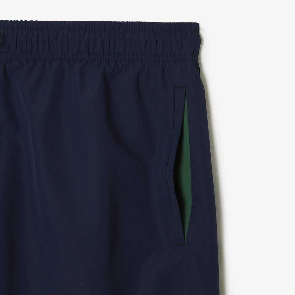 Lacoste Light Quick-Dry Swim Marineblå Blå Grønn | 4630-NQMFC