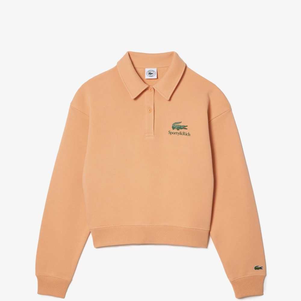 Lacoste Long Sleeve x Sports & Rich Lyse Oransje | 2195-SGJDI