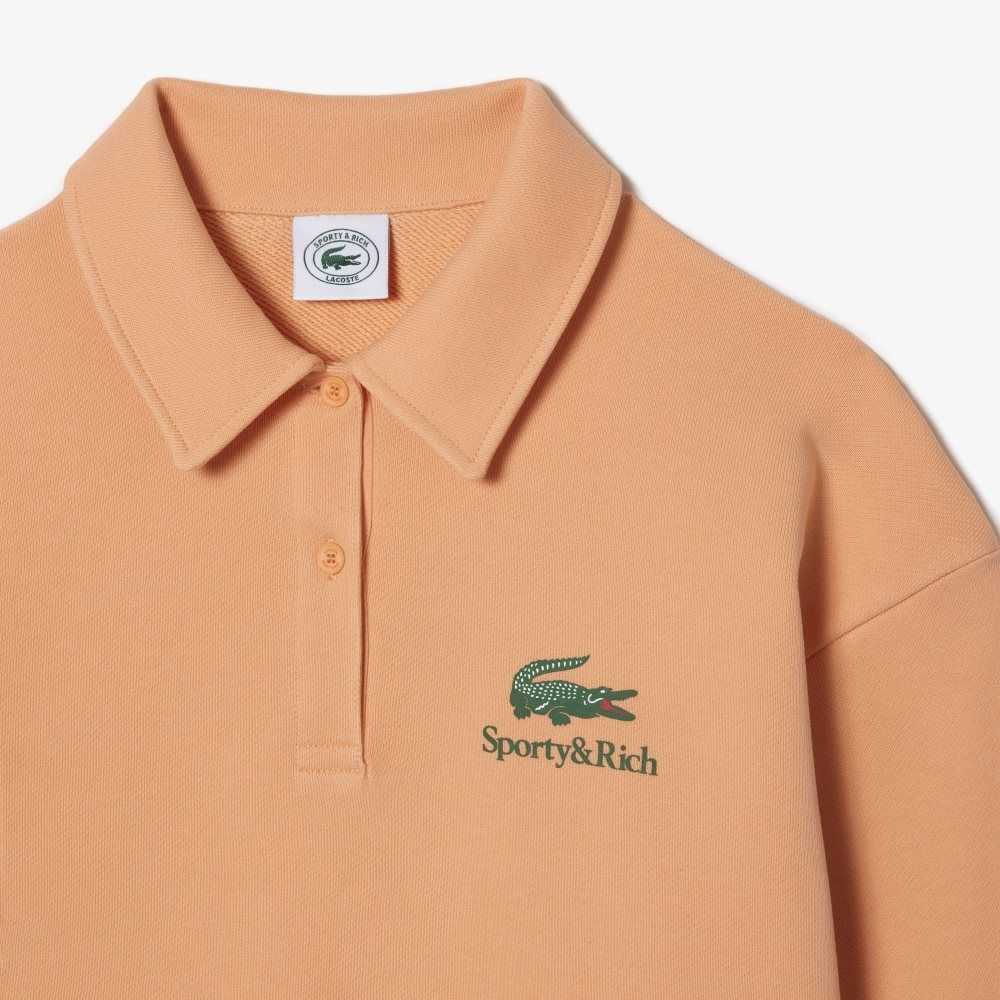 Lacoste Long Sleeve x Sports & Rich Lyse Oransje | 2195-SGJDI