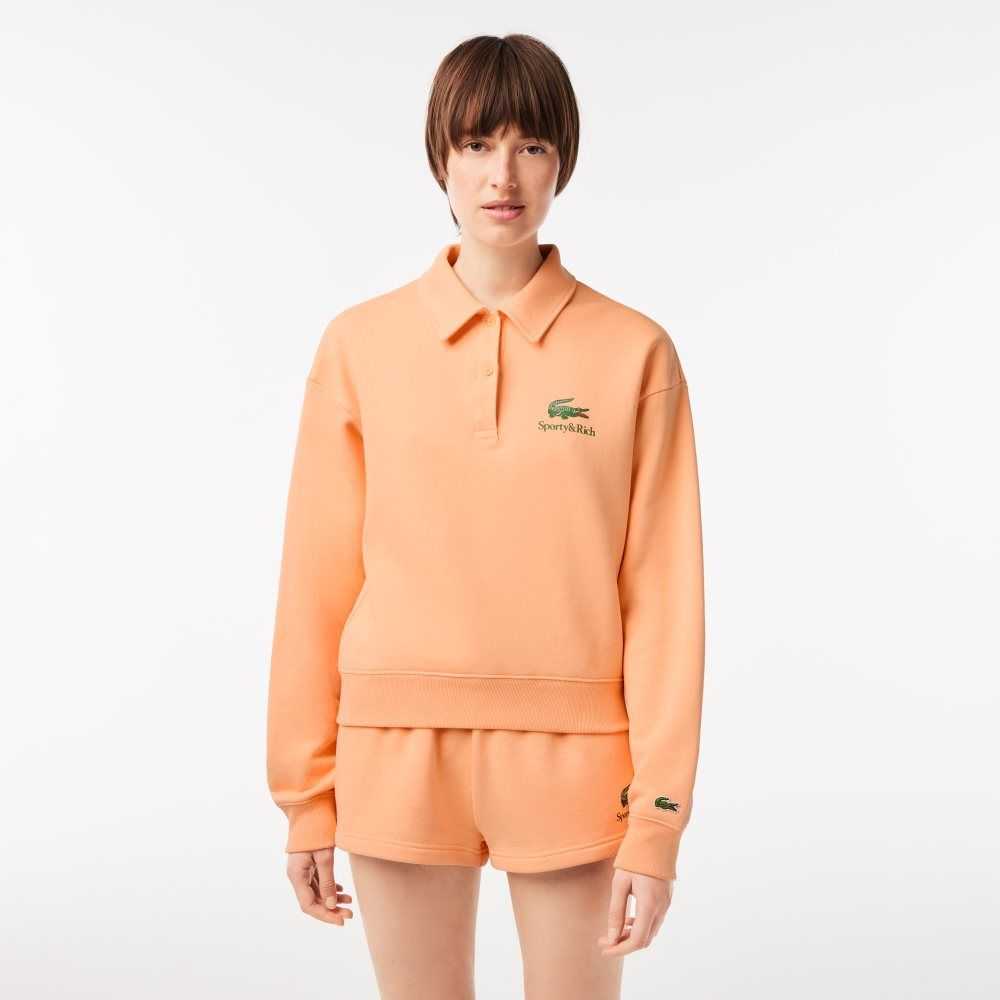 Lacoste Long Sleeve x Sports & Rich Lyse Oransje | 2195-SGJDI