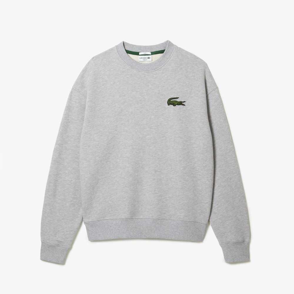 Lacoste Loose Fit Crocodile Badge Grå | 9841-JKUXA