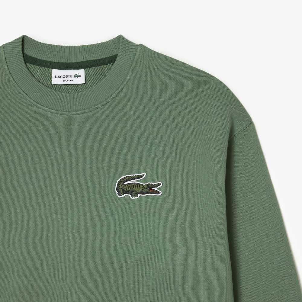 Lacoste Loose Fit Crocodile Badge Khaki Grønn | 6482-ZOBLI