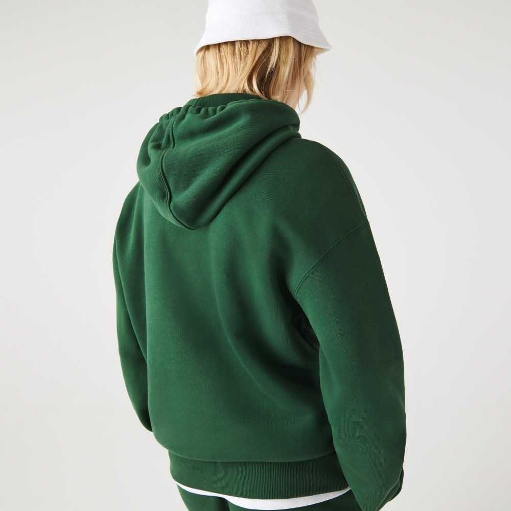 Lacoste Loose Fit Hette Organic Bomull Grønn | 4701-WUHVJ