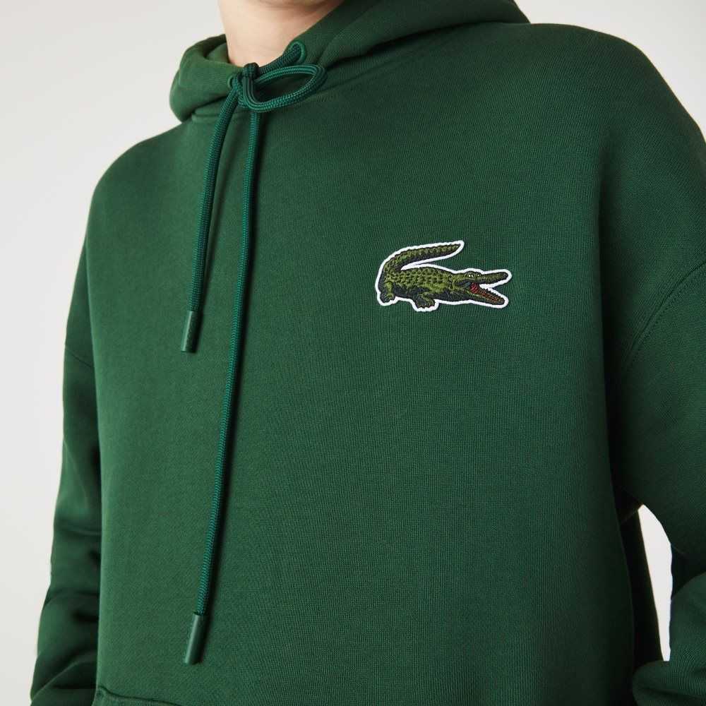 Lacoste Loose Fit Hette Organic Bomull Grønn | 4701-WUHVJ