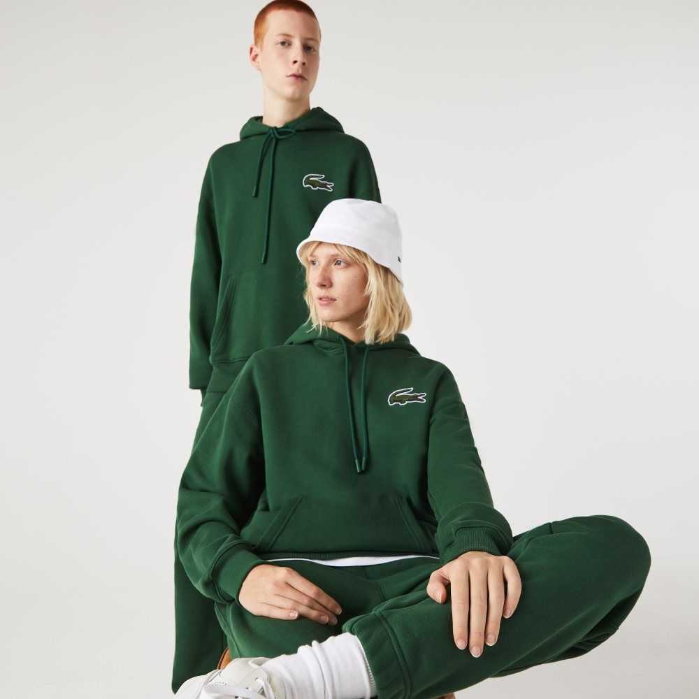 Lacoste Loose Fit Hette Organic Bomull Grønn | 4701-WUHVJ