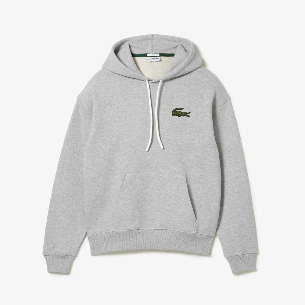 Lacoste Loose Fit Hette Organic Bomull Grå | 8027-DXINW