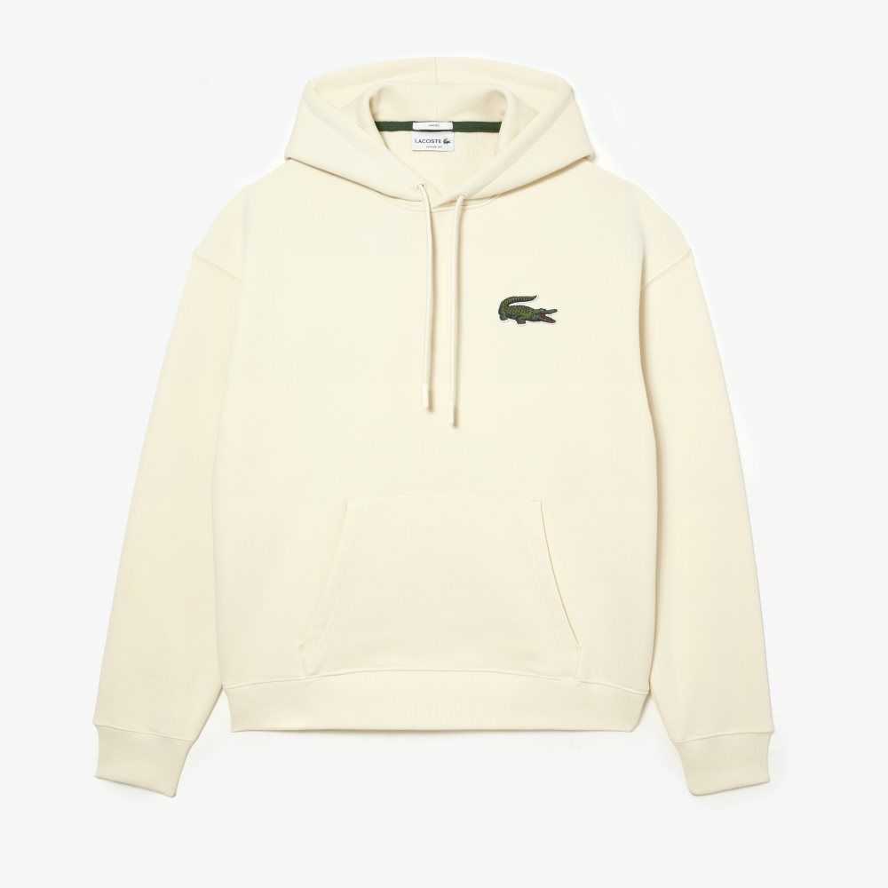 Lacoste Loose Fit Hette Organic Bomull Hvite | 0954-MYPOD